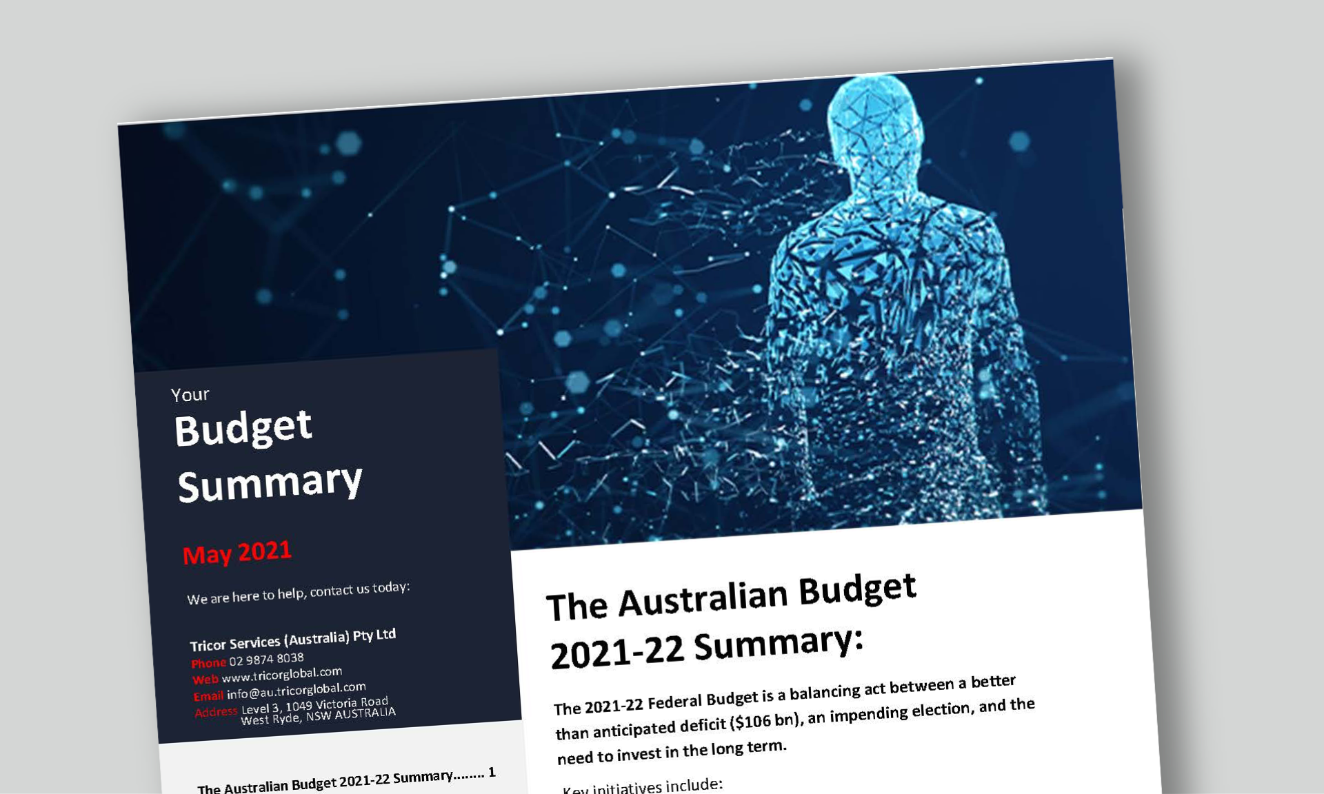 The Australian Budget 202122 Summary